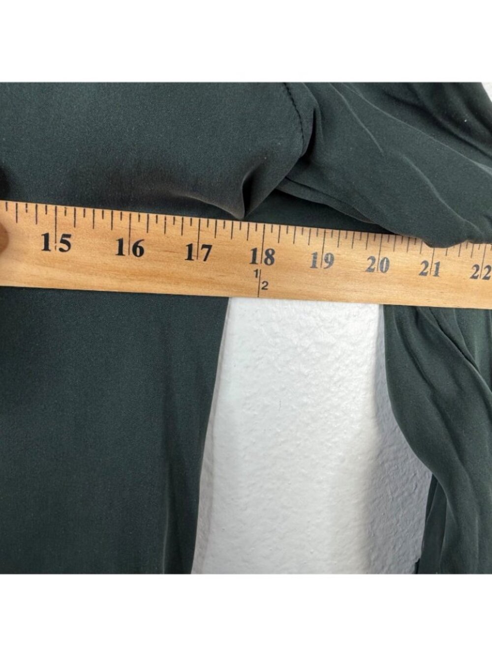 Quince Women's Forest Green Sz S Washable Stretch Silk Notch Collar Quiet Luxury - Picture 10 of 11